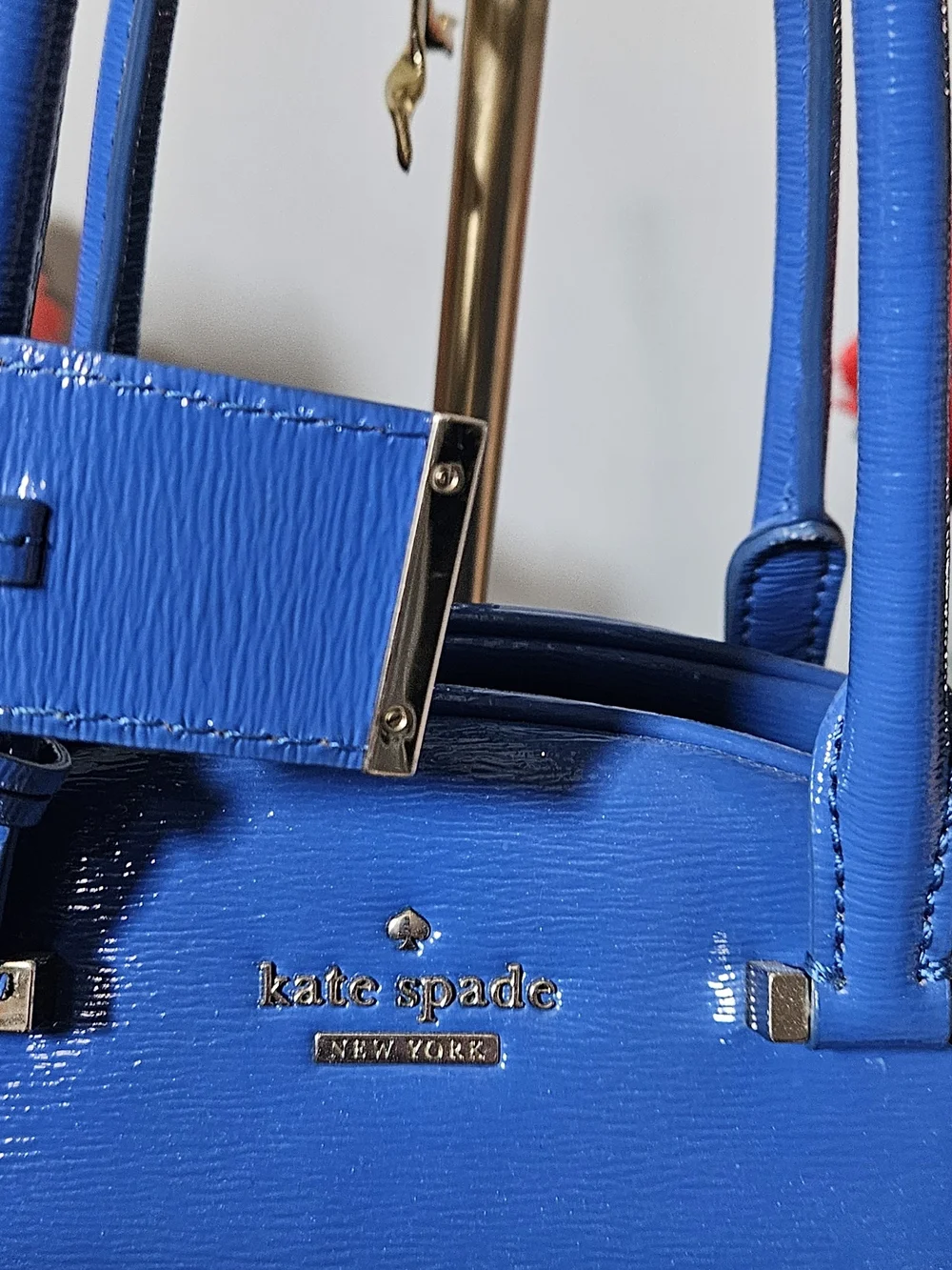kate spade Bright Blue Patent Dome Satchel